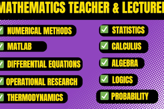 be your numerical methods, statistics, basic math, calculus, matlab, pde teacher
