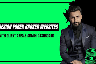 design forex broker websites with client area and admin dashboard