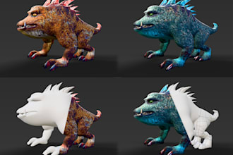 do 3dmodeling of characters, robots, creatures, gameassets, details pbr textures