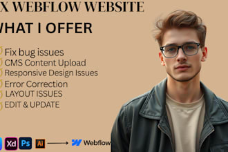 fix webflow bugs fix webflow issues and responsive issues fix ecommerce bugs