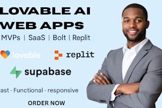 develop fix lovable ai web apps, mvps using bolt, replit