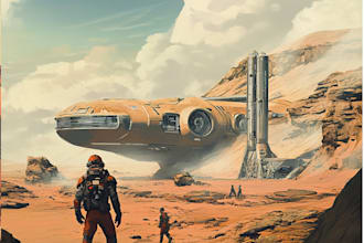 create sci fi illustration for you