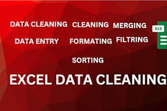 clean, format, merge, split excel data