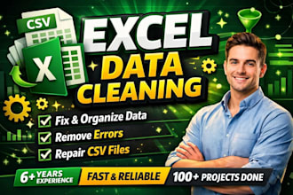clean, format, merge, split excel data