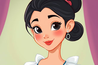 draw your portrait in disney style