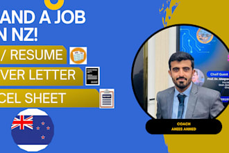 write nz CV, cover letter, apply to top jobs, and delive report