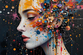 draw abstract continuous line art for you