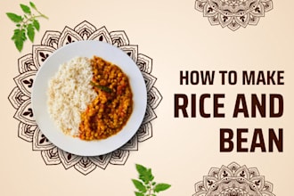 teach how to cook rice and bean with soup