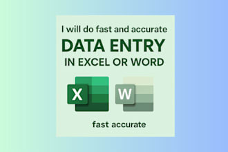 do fast and accurate data entry in excel or word