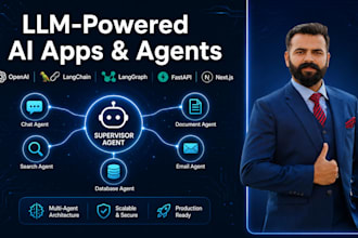 build llm ai agents, rag chatbot and multi agent systems with langchain