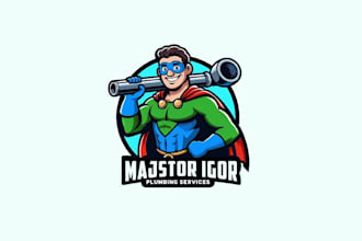 create professional and specially plumbing logo design