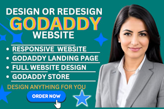 design or redesign godaddy website business website godaddy ecommerce