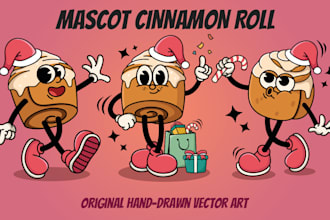 draw your cinnamon roll as a cartoon superstar