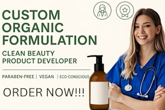 create clean, natural, organic cosmetic formulas for your brand