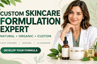 develop custom natural skincare formulations