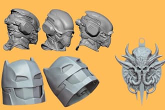 sculpt 3d helmet 3d mask 3d cosplay model oni mask 3d weapon for 3d printing