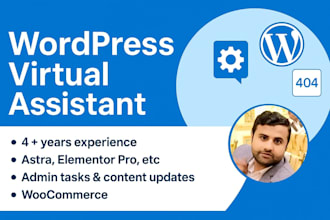 be your wordpress virtual assistant to manage and update your websites