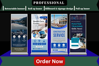 do roll up banner design retractable banner design billboard design pull up
