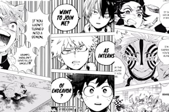 draw manga, webtoon, or comic pages in anime art style