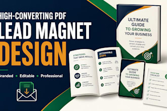 design a branded PDF lead magnet, ebook or workbook