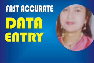 be your virtual assistant for data entry, data typing excel