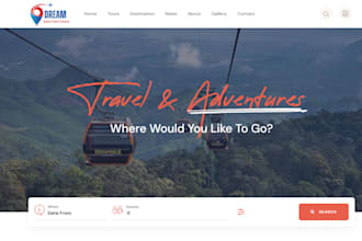 create stunning travel agency, tour booking website or travel affiliate website