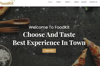 create catering website cook stews and cookies