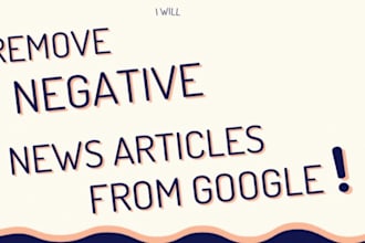 suppress or delete negative link,info from any search engine result permanently