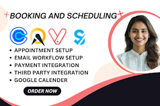 set up calendly vagaro  simplybook me, and acuity
