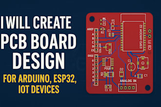 create pcb board design for arduino, esp32, iot devices