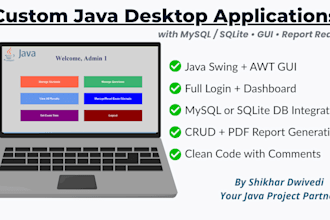 build java swing gui projects with mysql or sqlite database