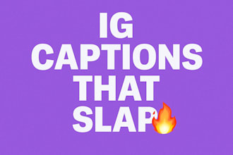 write catchy and real ig captions, no fluff, no ai cringe