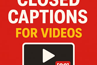 transcribe audio or video files and create closed caption srt file