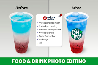 edit and retouch your food photos to make more appetizing