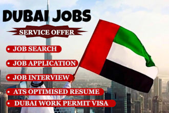 help you apply for dubai jobs and obtain job offer letter, work permit visa