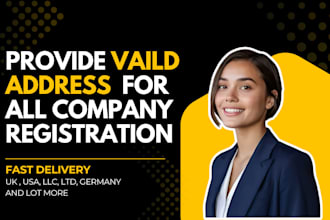 provide valid office address, resident address for all company registration