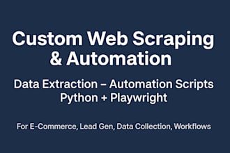 build a custom web scraping bot for ecommerce data extraction and automation
