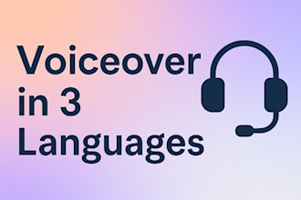 record a natural voiceover in english, turkish or japanese