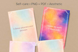 design printable self care affirmations for women