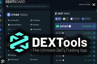 develop dextool trending bot volume bot token ranking bot cmc trending bot