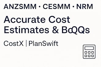 do accurate nrm2 , anzsmm, cesmm cost estimates with costx or planswift