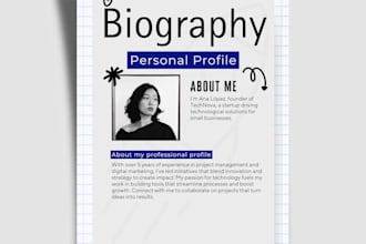 write your professional or personal biography in 24 hours