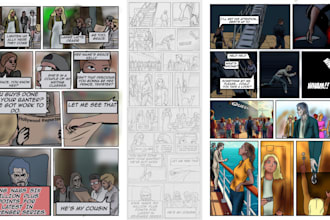 illustrate comic book comic strip graphic novel illustration webcomic artist
