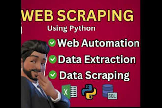 do python web scraping, data scraping and data mining