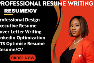 do executive resume writing, job proposal, cover letter, cv design in 12 hrs