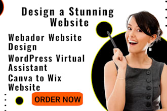 design or redesign webador, wix ecommerce website,canva, duda, weebly wordpress