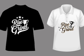 design custom typography and graphic t shirt for merch