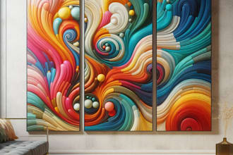 create a unique abstract art for you