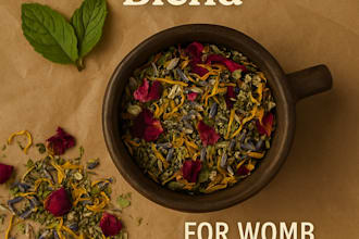 create a custom yoni steam herbal blend for womb healing and feminine energy