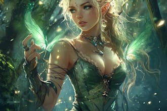 make artwork for fictional fantasy characters